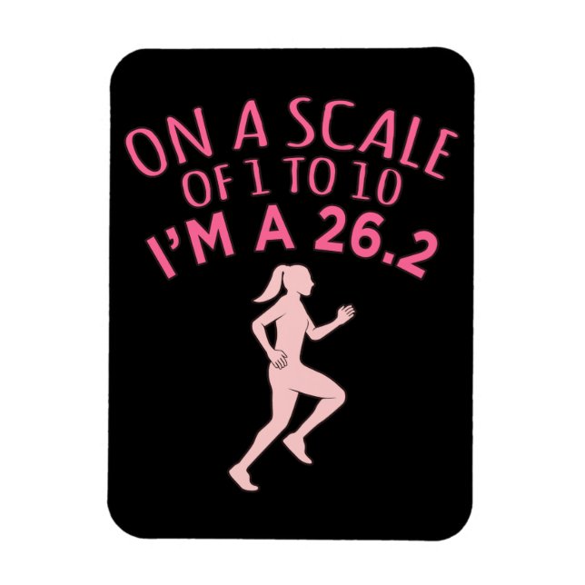 On A Scale 1 To 10 Half Marathon Runner Running Gr Magnet (Vertical)