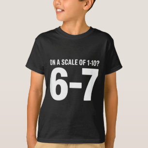 On A Scale Of 1 10 6 7 Funny Sarcasm Quote Humour T-Shirt