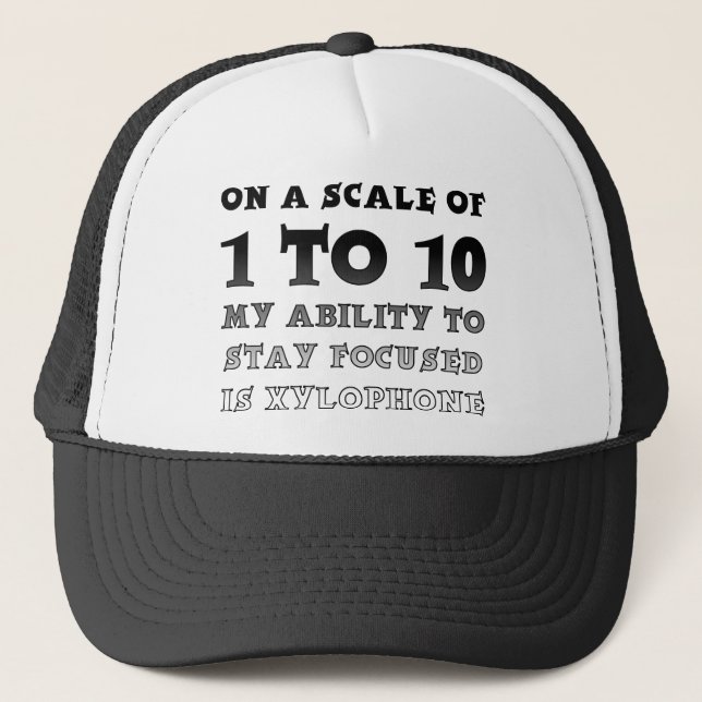 On A Scale Of 1 To 10 Focused Ball Cap hat (Front)