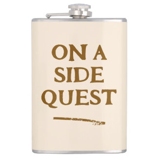 On a Side Quest Vinyl Wrapped Flask