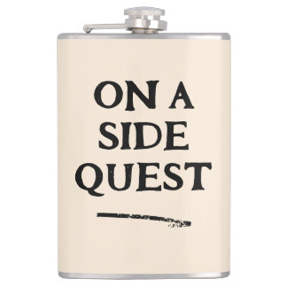 On a Side Quest Vinyl Wrapped Flask
