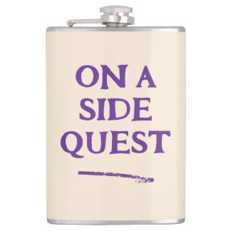 On a Side Quest Vinyl Wrapped Flask