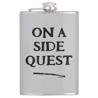 On a Side Quest Vinyl Wrapped Flask