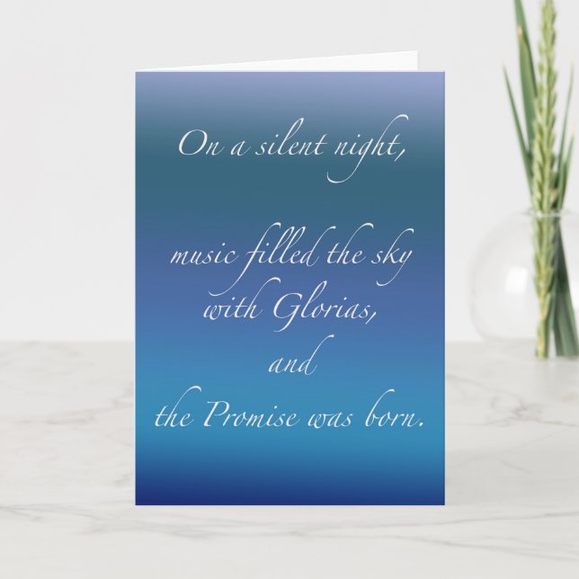 On a Silent Night Holiday Card (Front)