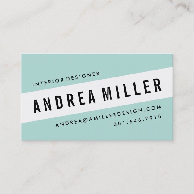 On A Slant Bold Graphic Business Card (Front)