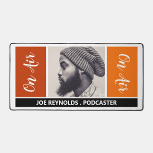 On Air - Podcaster Photo - Retro Podcast Desk Mat