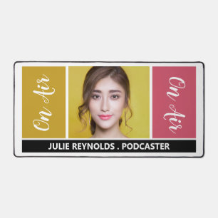 On Air - Podcaster Photo - Retro Podcast Desk Mat