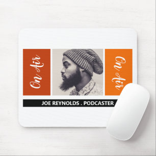 On Air - Podcaster Photo - Retro Podcast Mouse Mat