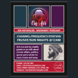 On Air Podcaster, Retro Podcast Advertising Flyer<br><div class="desc">On Air Podcaster,  Retro Podcast Advertising Flyer by The Business Card Store.</div>
