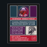 On Air Podcaster, Retro Podcast Advertising Flyer<br><div class="desc">On Air Podcaster,  Retro Podcast Advertising Flyer by The Business Card Store.</div>