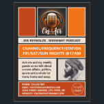 On Air Podcaster, Retro Podcast Advertising Flyer<br><div class="desc">On Air Podcaster,  Retro Podcast Advertising Flyer by The Business Card Store.</div>