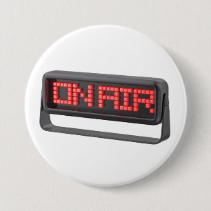 ON AIR sign 7.5 Cm Round Badge