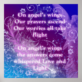 On Angel's Wings inspirational poster