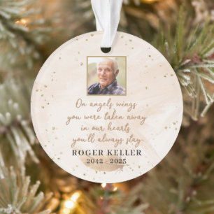 On Angel's Wings Photo Acrylic Ornament