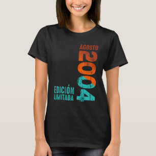 On August 2004 Year 2004 Retro 2004 Vintage 2004 S T-Shirt