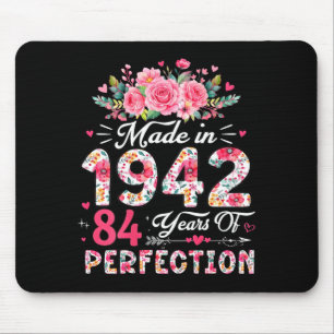 (on back) 84 birthday decorations women 84th mouse mat