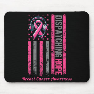 ON BACK Dispatcher Breast Cancer Awareness Pink Mouse Mat