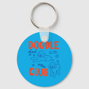 On Back Doodle Dad Club Dog Dad Golden Doodle Key Ring