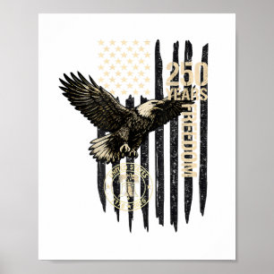 On Back Eagle and Flag 250 Years 1776-2026 250th B Poster