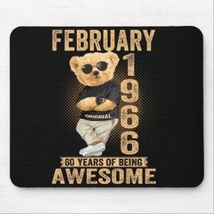 (on Back) February 1966 60th Birthday 60 Years Ted Mouse Mat