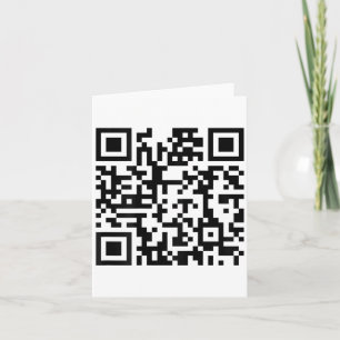 (on Back) Funny Qr Fck You Code Middle Finger Sayi Card