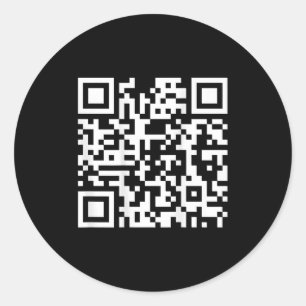 (on Back) Funny Qr Fck You Code Middle Finger Sayi Classic Round Sticker