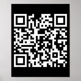 (on Back) Funny Qr Fck You Code Middle Finger Sayi Poster