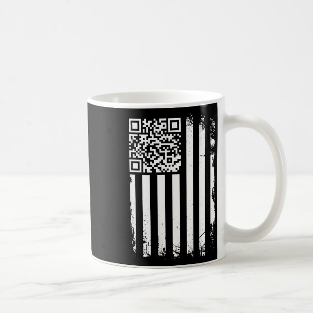 (on Back) Funny Qr President Trump Dance Code Trum Coffee Mug (Right)