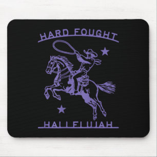 (on Back) Hallelujah Brandon Merch Hard Fought Jes Mouse Mat