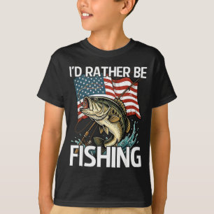 On-back i'd be fishing funny bass fishing humour T-Shirt