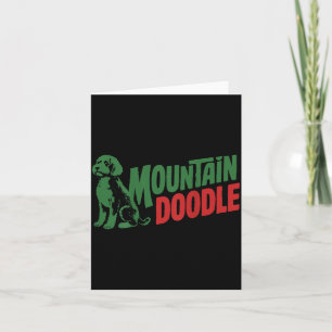 On Back Mountain Doodle Dog Lovers Retro Outdoor Card