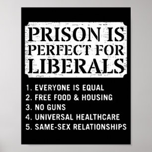 On Back Prison Is Perfect For Liberals Anti Poster