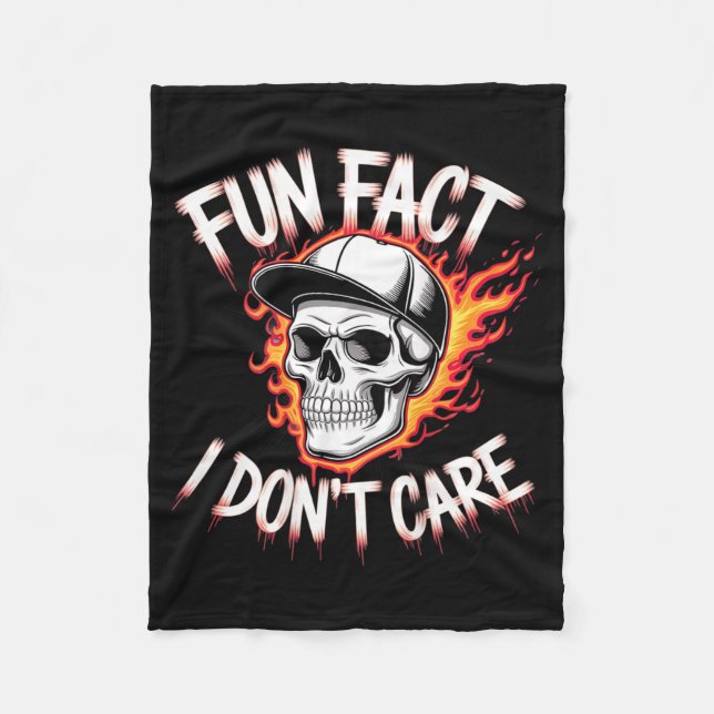 On Back Sarcastic Humour Quote Funny Fun Fact Dont Fleece Blanket (Front)