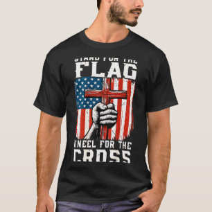 On-back Stand For Flag Kneel Cross Patriotic Chris T-Shirt