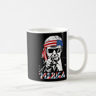 (on Back) Trump Fist Pumped Fight Pray For Trump A Coffee Mug