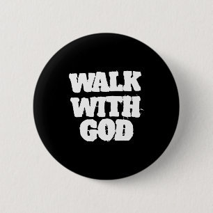 On Back Walk With Jesus God Christian Men Women Sa 6 Cm Round Badge