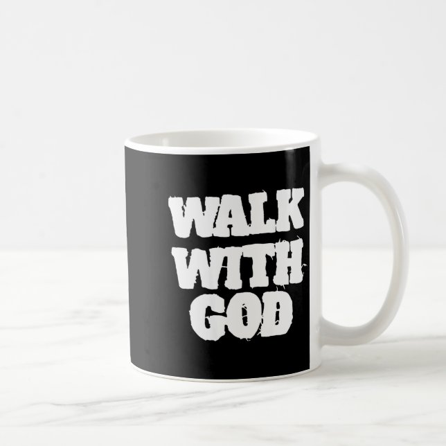 On Back Walk With Jesus God Christian Men Women Sa Coffee Mug (Right)
