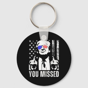 (on Back) You Missed Trump 2025 Us American Flag Key Ring