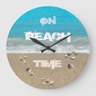 On Beach Time (customisable) Clock