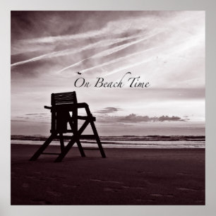 On Beach Time Poster