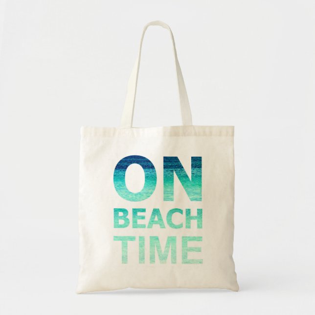 On Beach Time Typography Bag (Front)