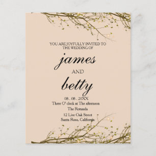 On Budget Flyer Rustic Script Invitation
