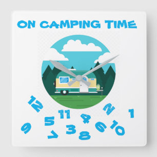 ON **CAMPING TIME** Acrylic Wall Clock