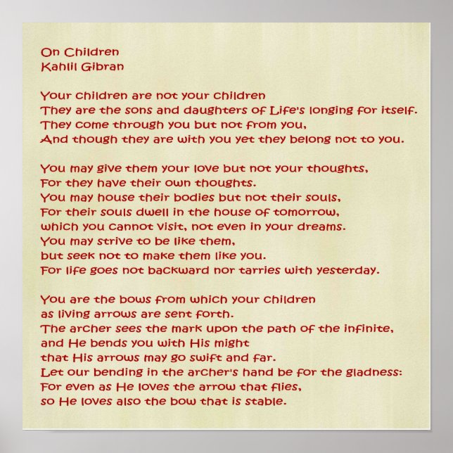 On Children Poster (Front)