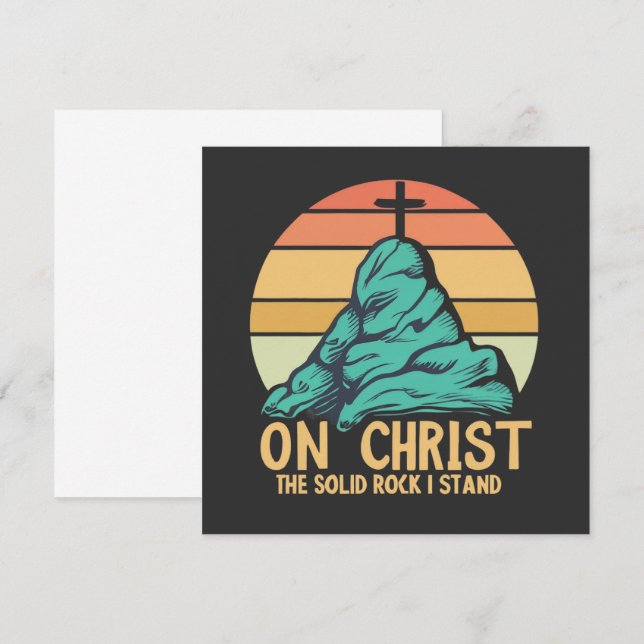 On Christ the Solid Rock I Stand Advice Card (Front/Back)