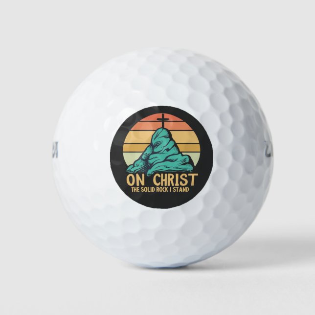 On Christ the Solid Rock I Stand Golf Balls (Front)