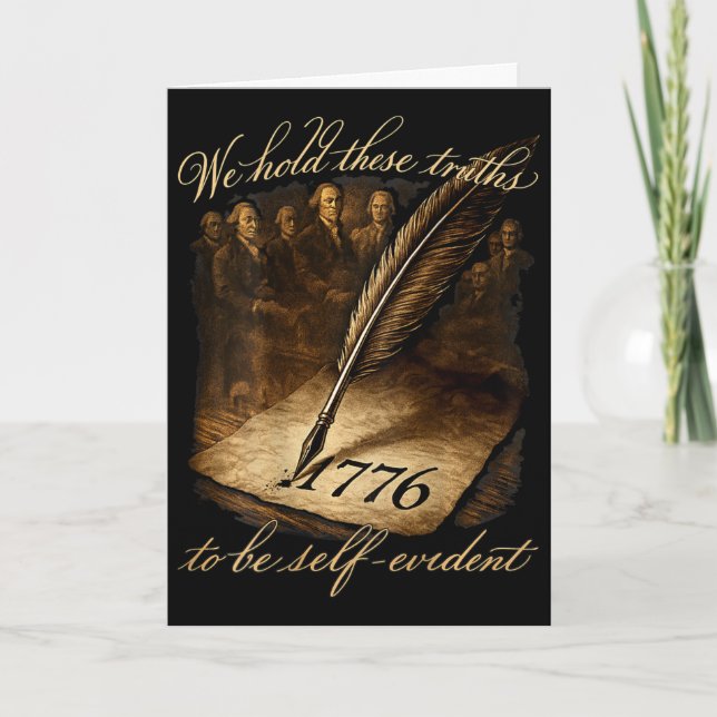 On Ck Founding Fathers Declaration Of Independence Card (Front)