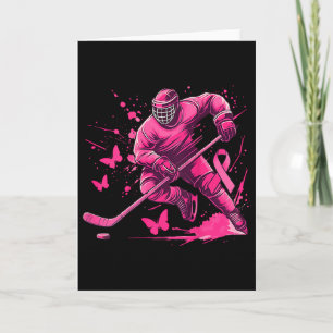 (on Ck) Ice Hockey Breast Cancer Awareness Player  Card