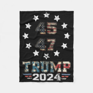 (on Ck) Western Trump Cowboy You Missed Again Fleece Blanket