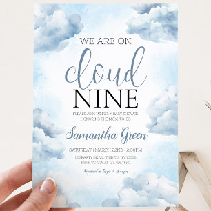On Cloud 9 Baby Shower Invitation